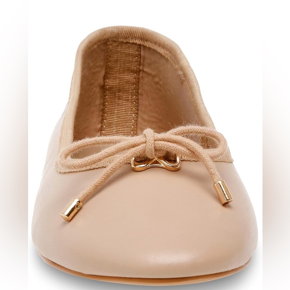 Steve Madden Women's Blossoms Ballet Flat - Natural Leather Size 6